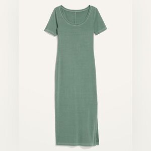 OLD NAVY Fitted Short Sleeve Rib Knit Maxi Dress (XL)